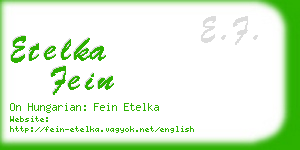 etelka fein business card
